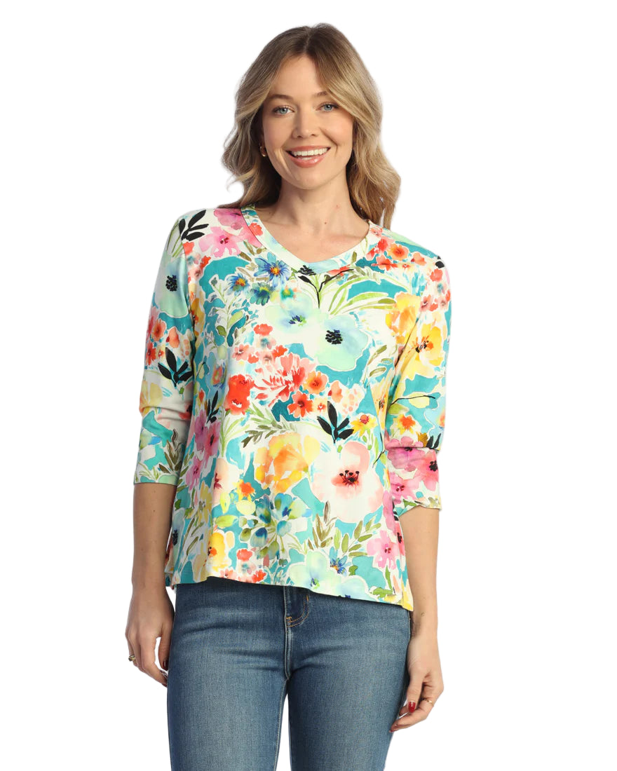 V-Neck Top - Blooming