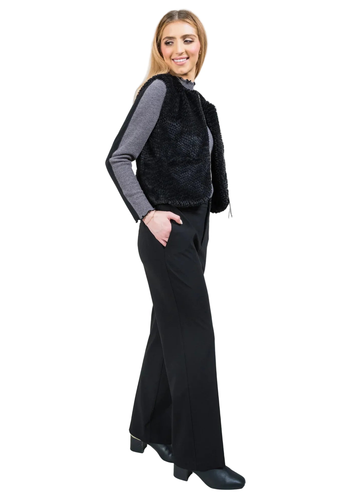 Kathryn 31" Paris Wide Leg Trouser with Pockets