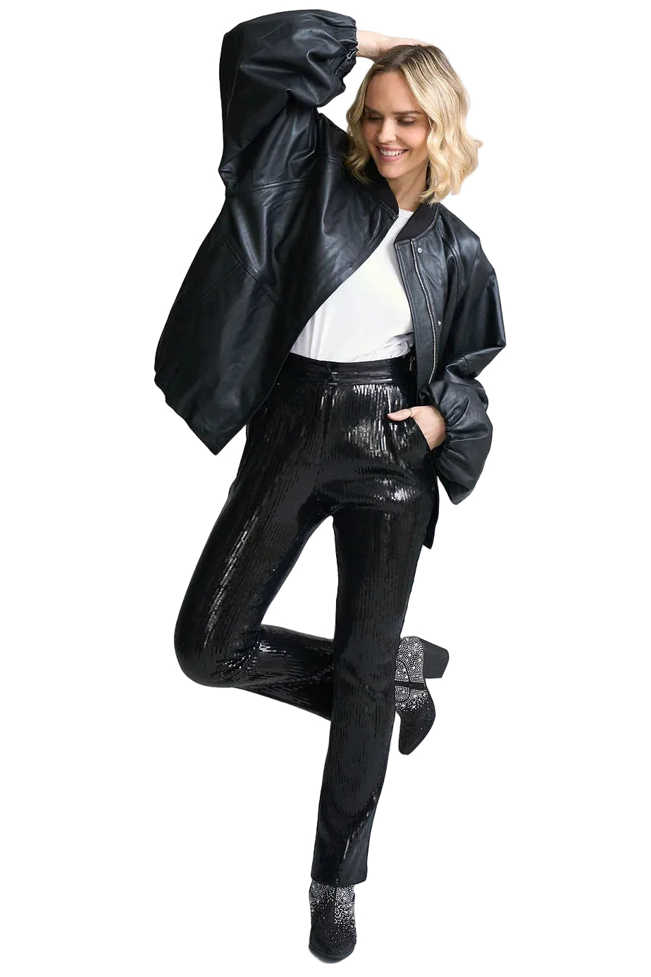 Kylie OS Leather Jacket