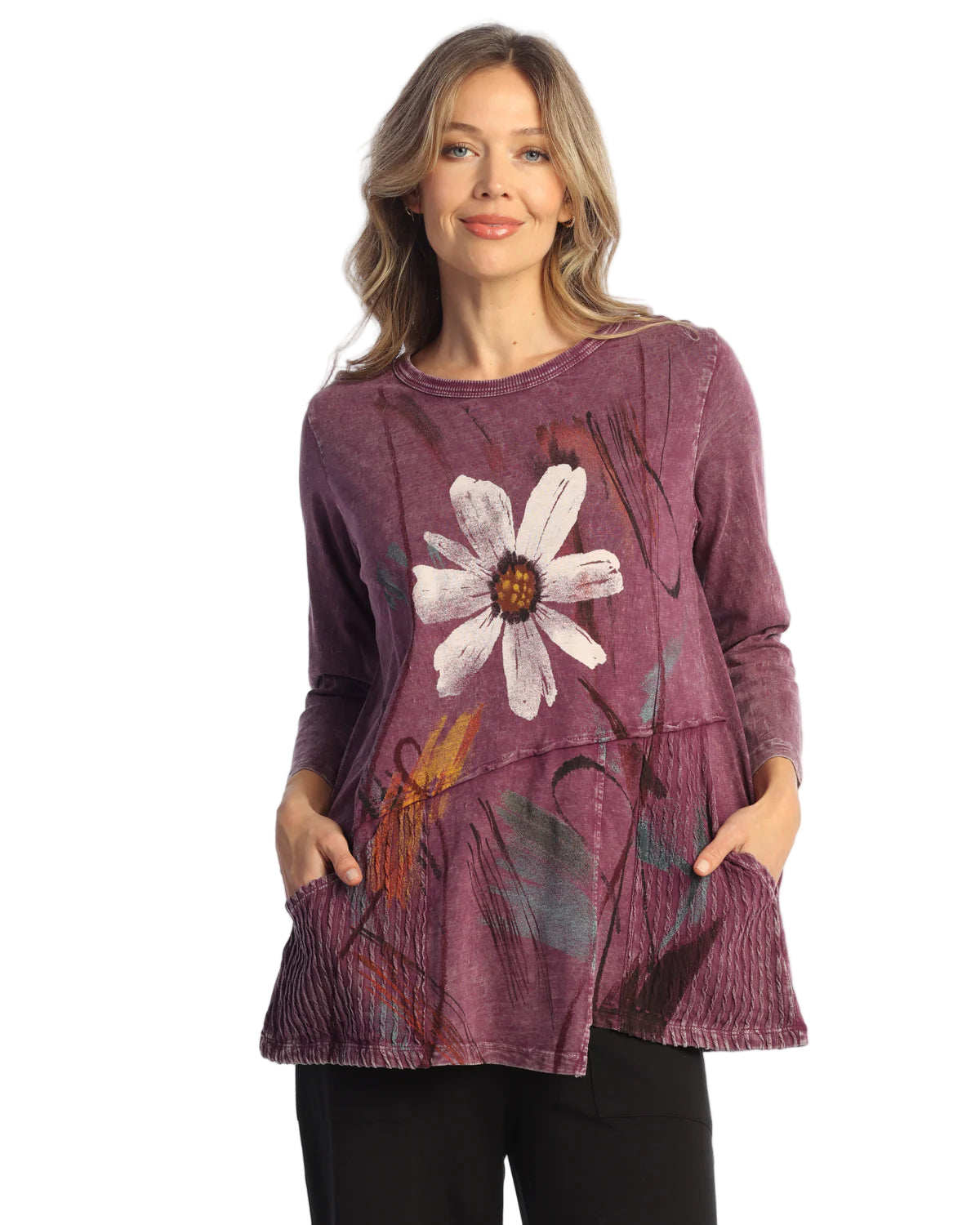 Mineral Washed Tunic Top - Jazzy