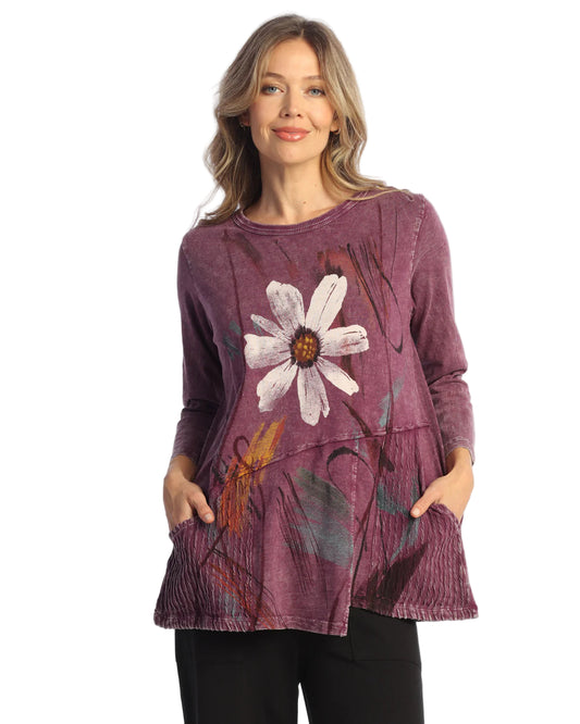 Mineral Washed Tunic Top - Jazzy