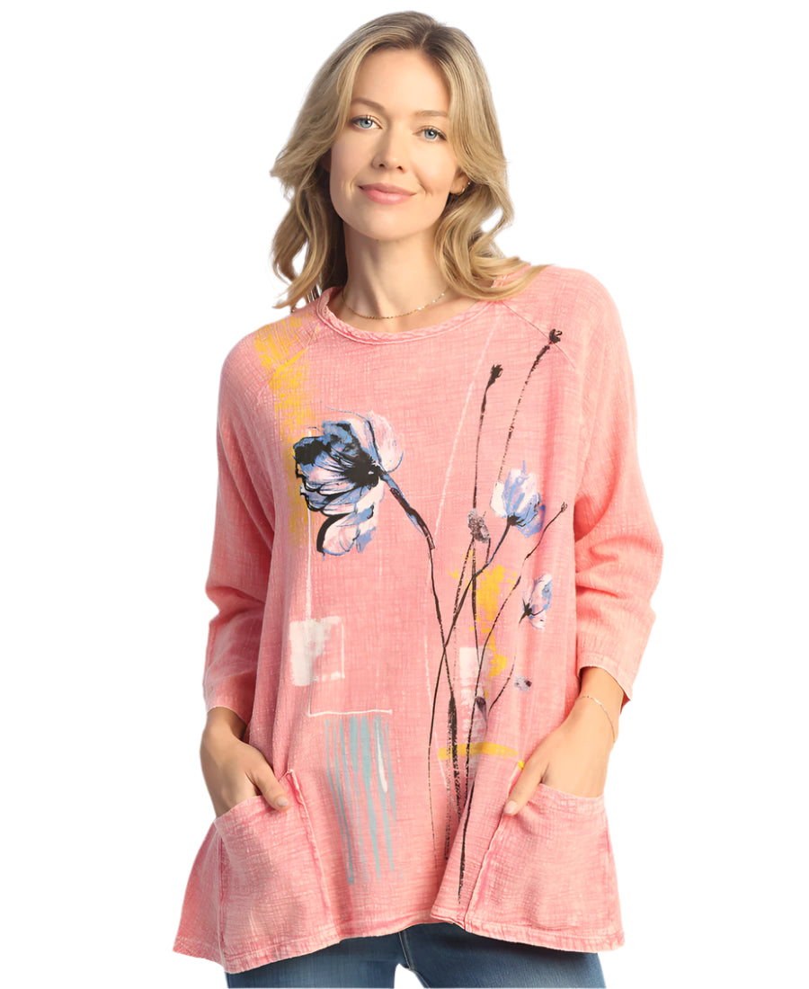 C - Symphony 3/4" Sleeve Tunic Top