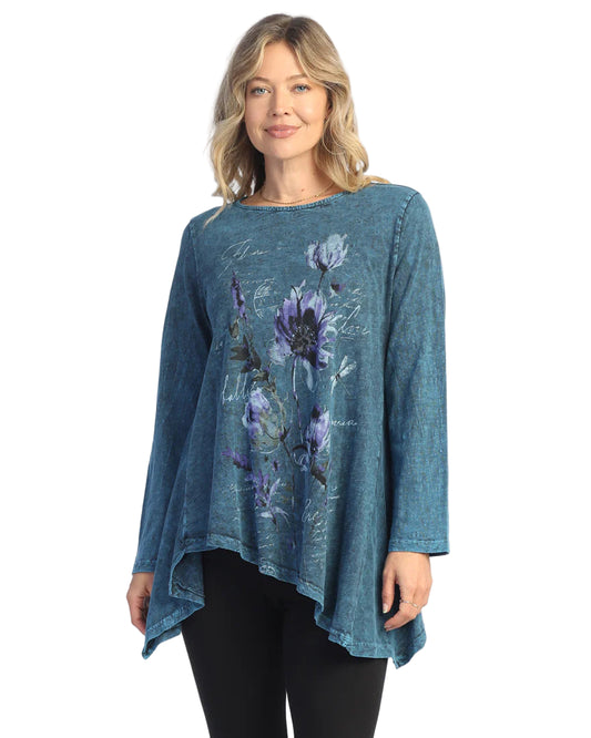 Mineral Washed Asymmetric Top - Ballet