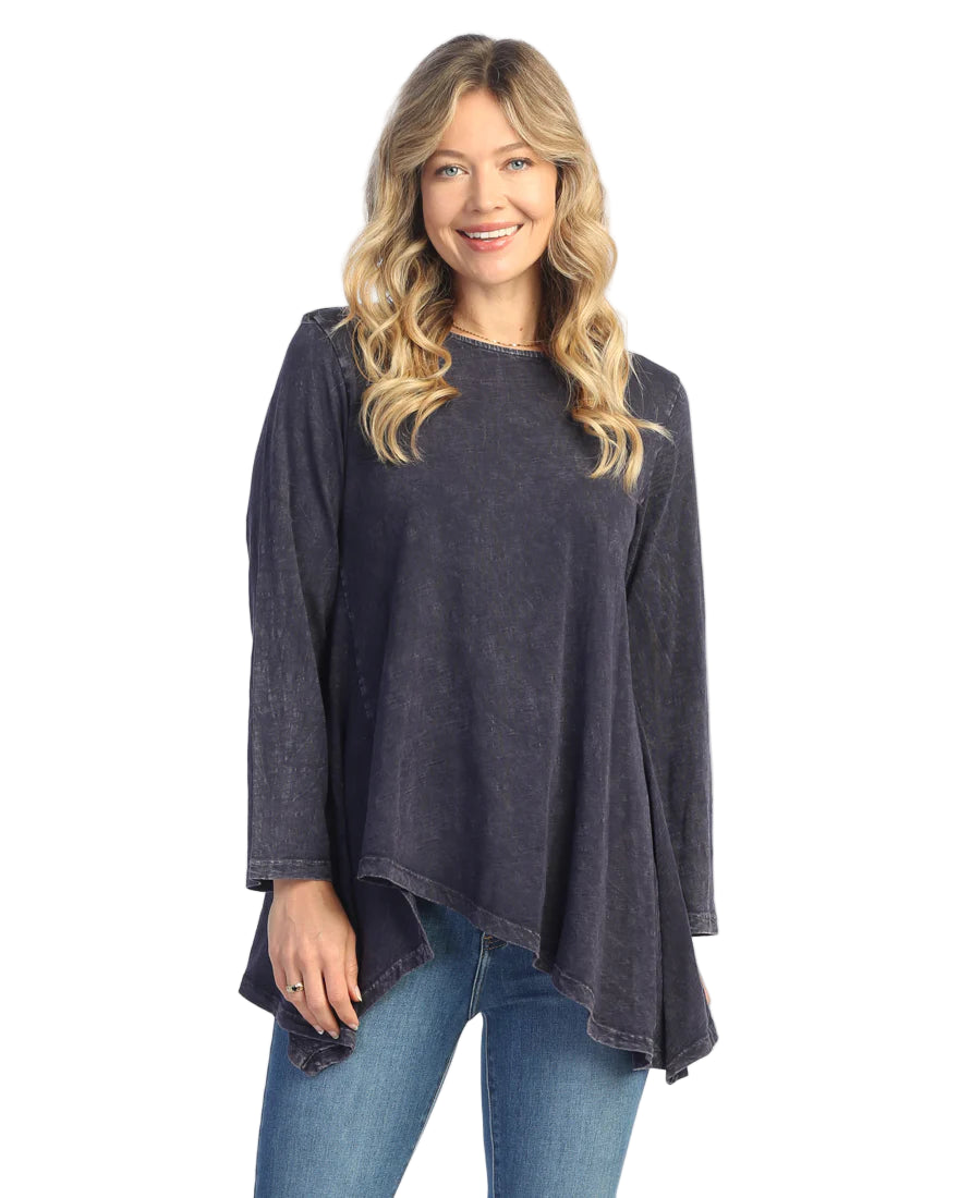 Mineral Washed Asymmetric Top - Violet