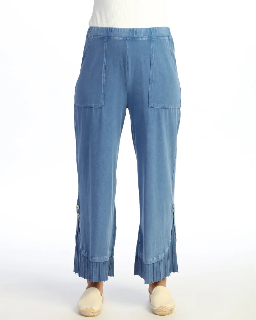 Mineral Washed Wide Leg Pant