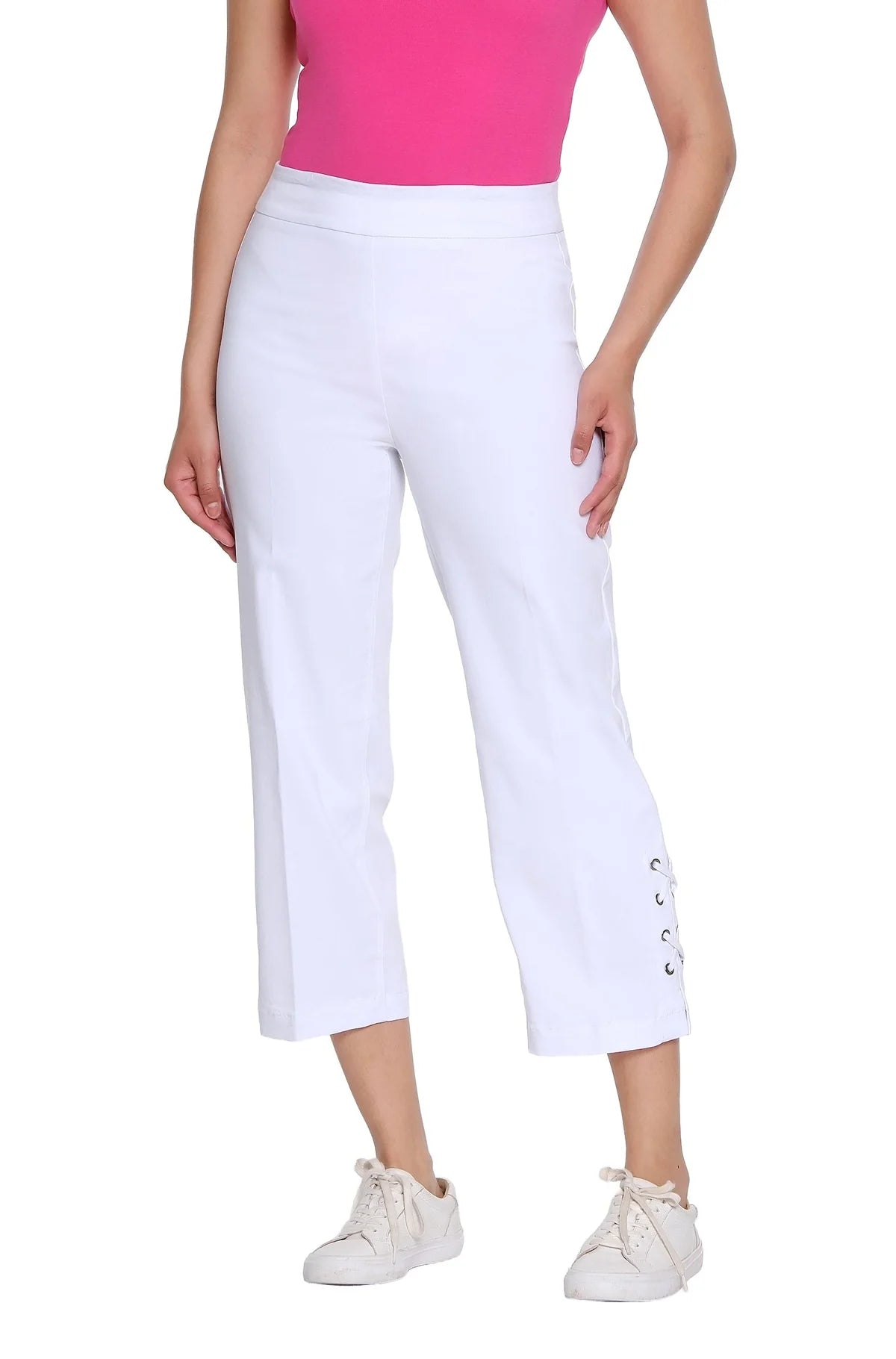 Pull On Crop Pant with X-Strap Hem Vents
