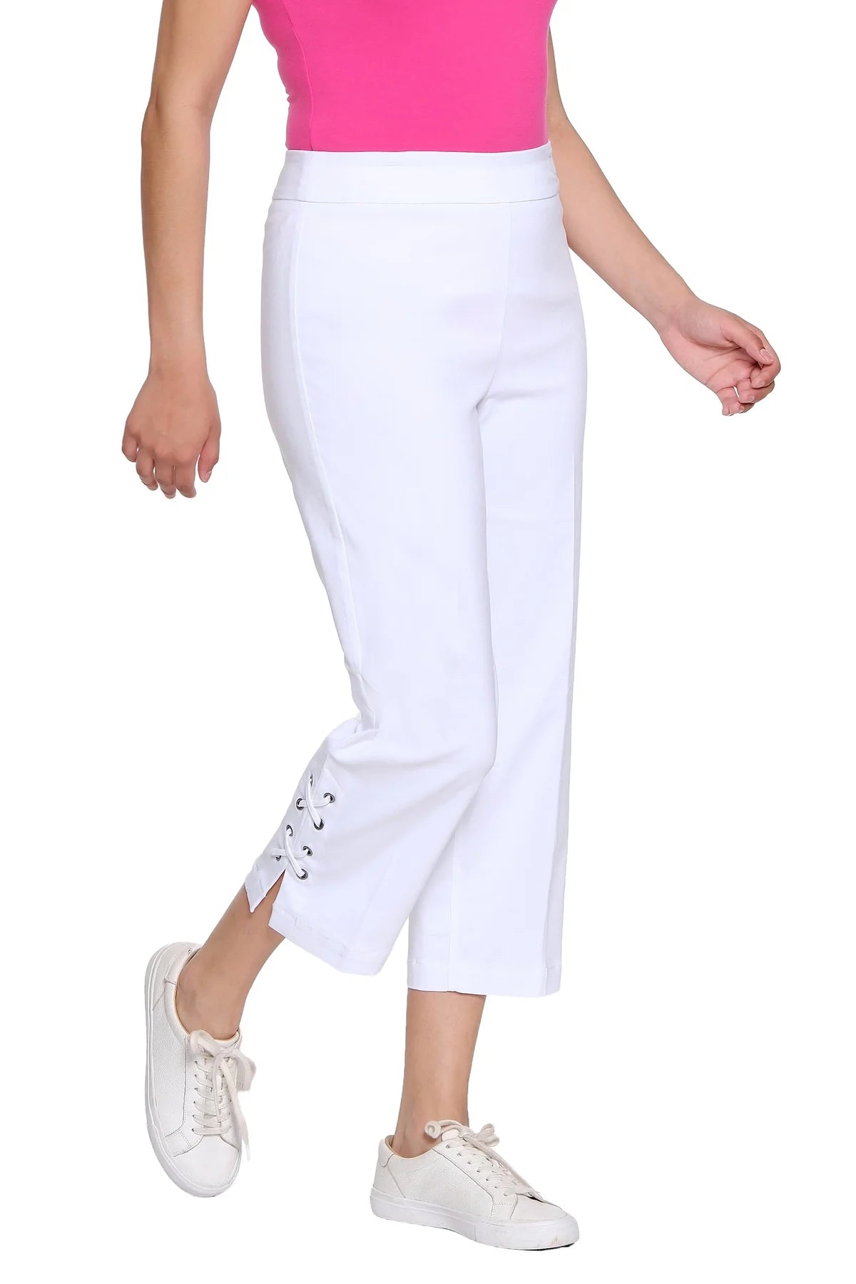 Pull On Crop Pant with X-Strap Hem Vents