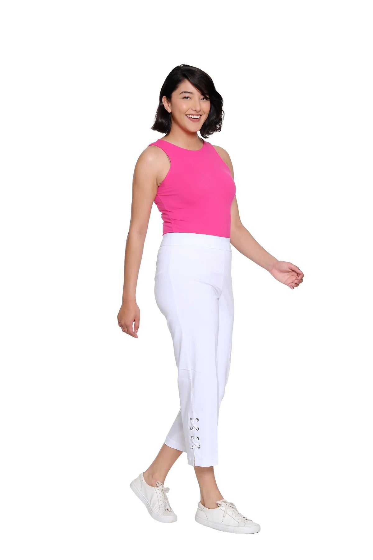 Pull On Crop Pant with X-Strap Hem Vents