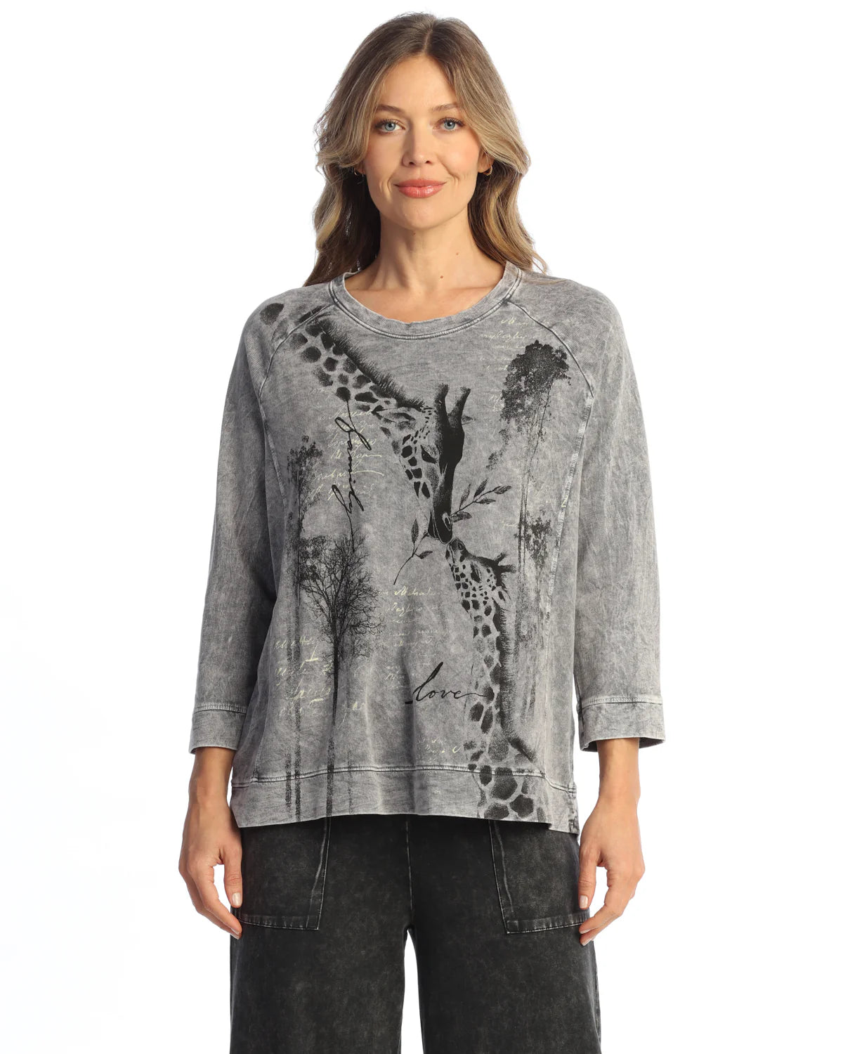 Fleece Raglan Sleeve Top - Safari