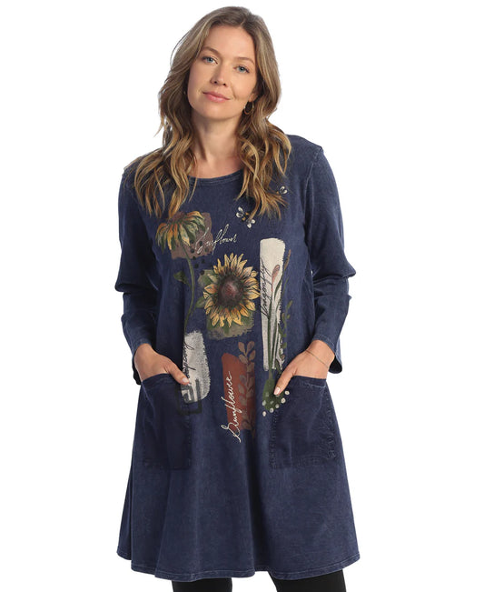 Mineral Washed French Terry Dress- Collage