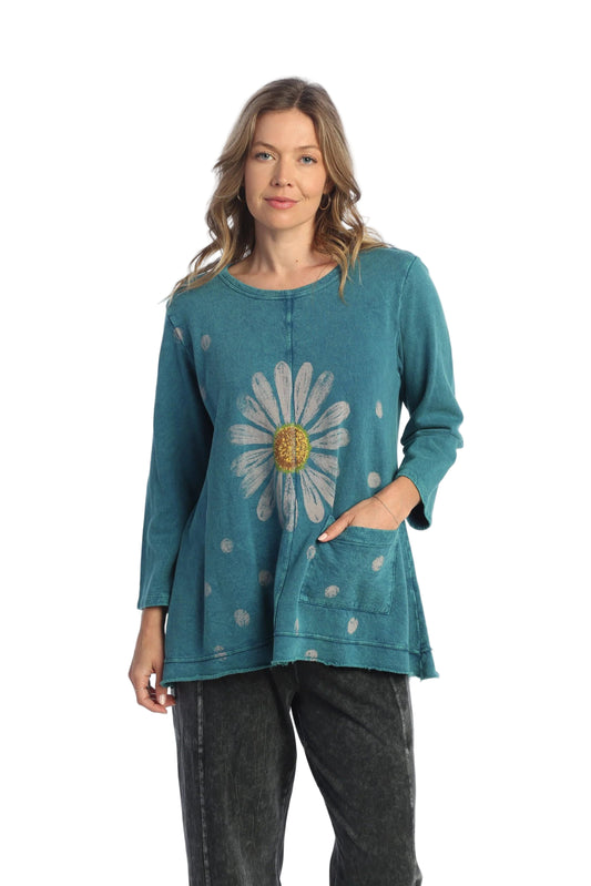 Mineral Washed Fleece Top - Happy Days