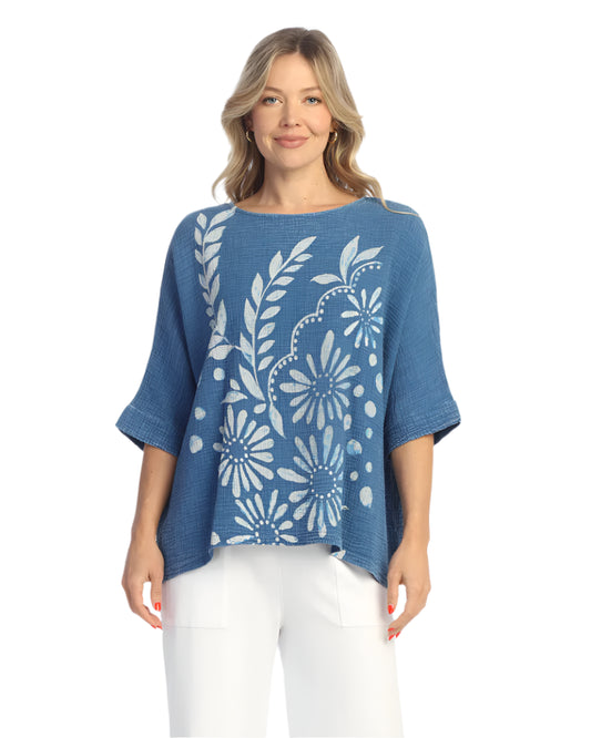 Mineral Washed Double Gauze Boxy Top - Napoli