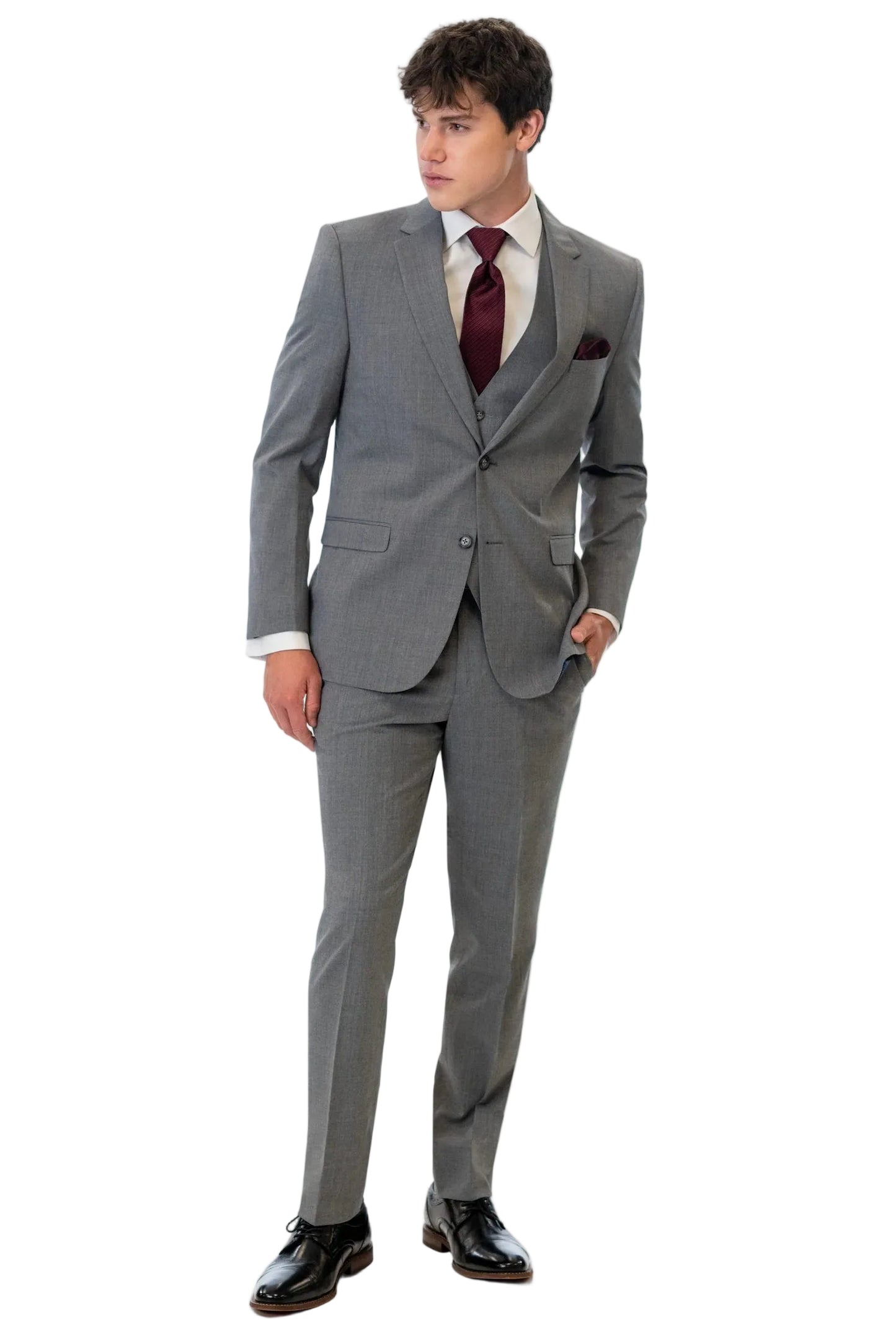 Medium Grey Performance Stretch Suit Coat by Michael Kors