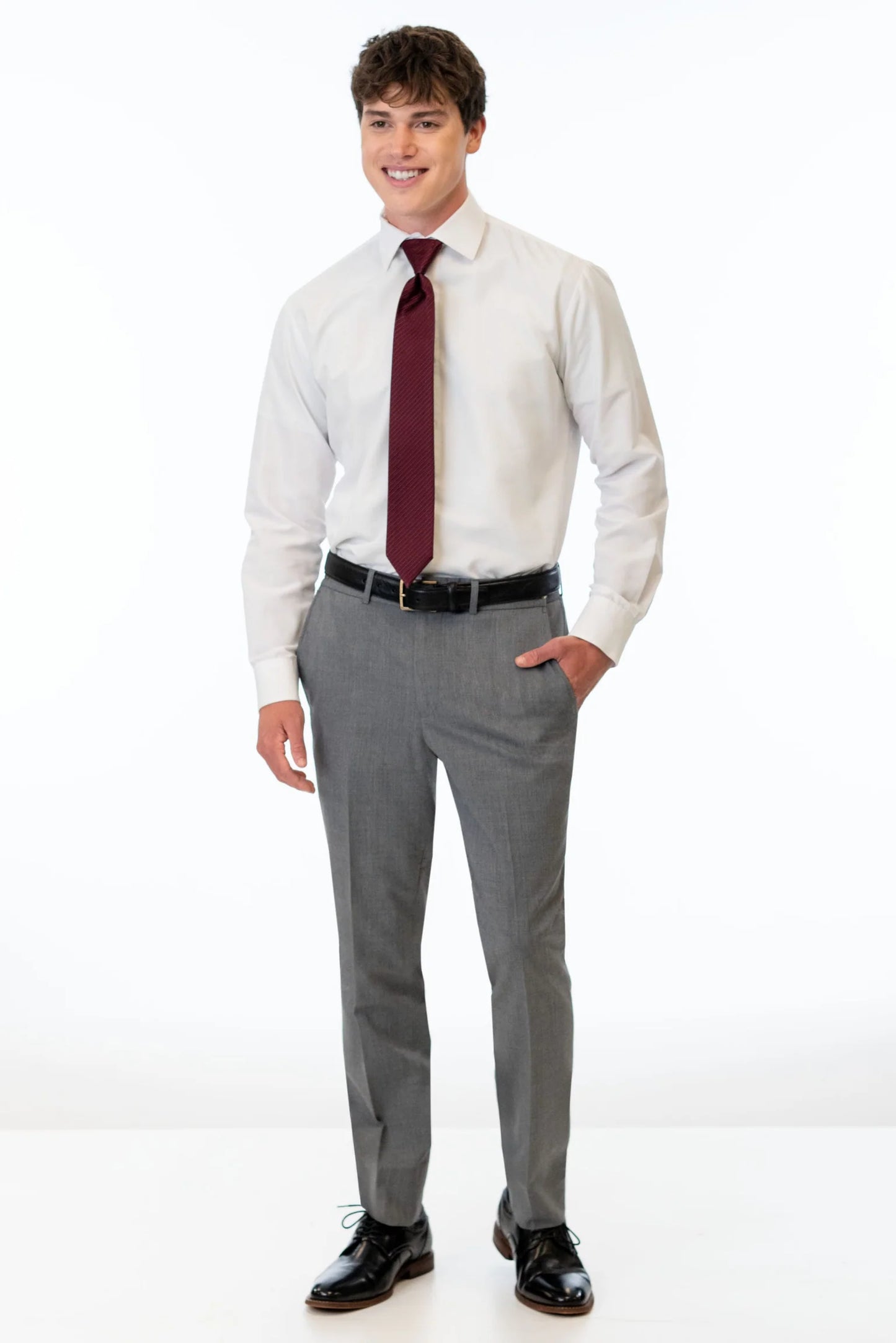 Medium Grey Performance Stretch Slim Fit Suit Pants by Michael Kors