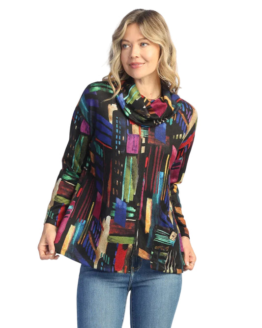 Turtleneck Top with Pocket - Times Square