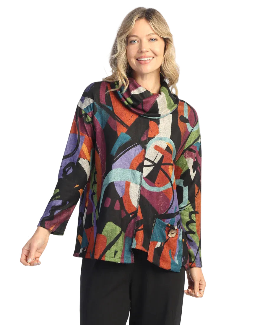 Turtleneck Top with Pocket - Ponderosa