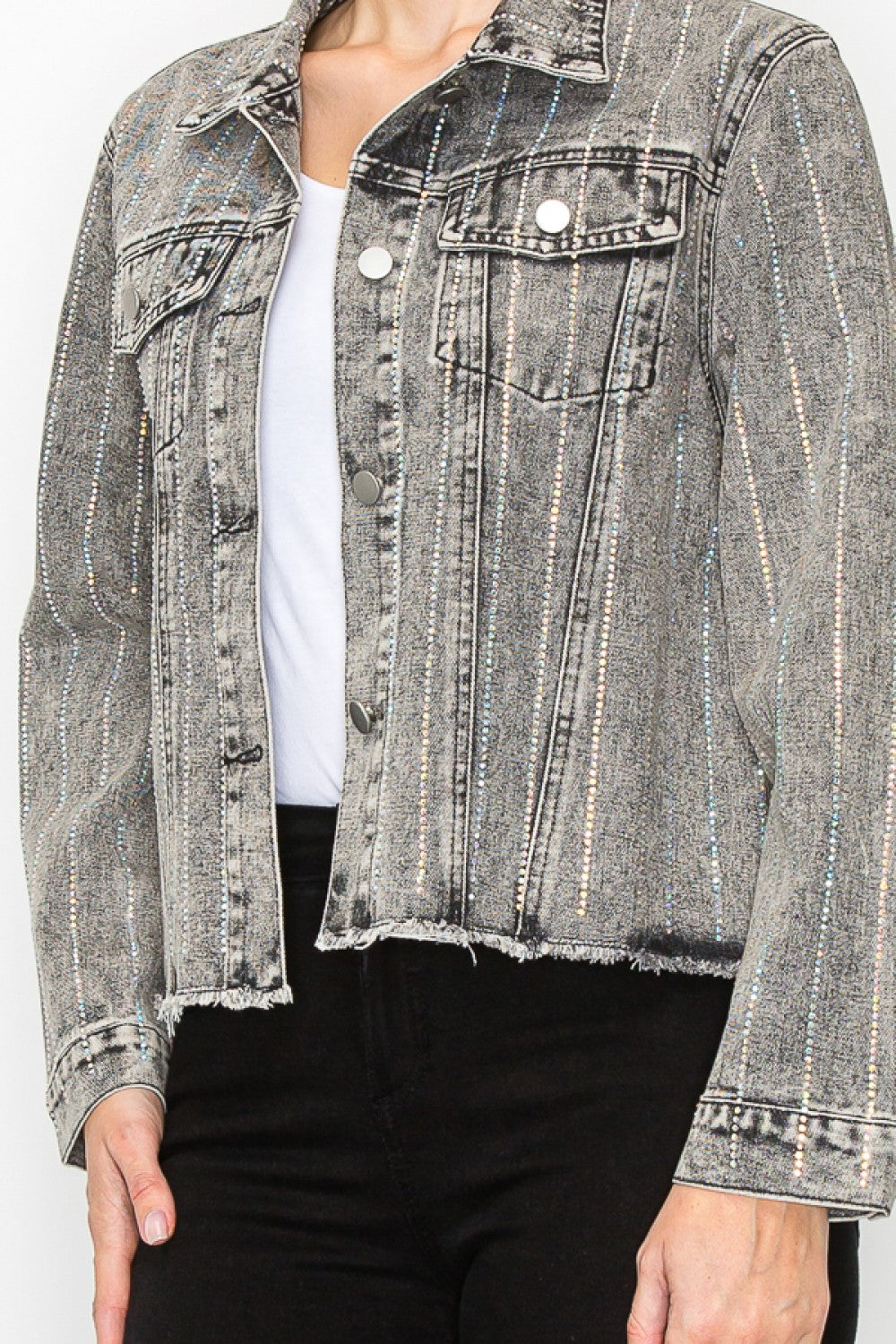 Denim Jacket with Stones
