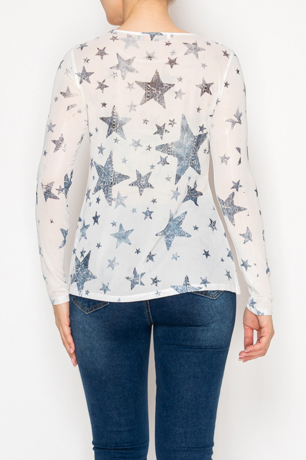 Long Sleeve Mesh Top