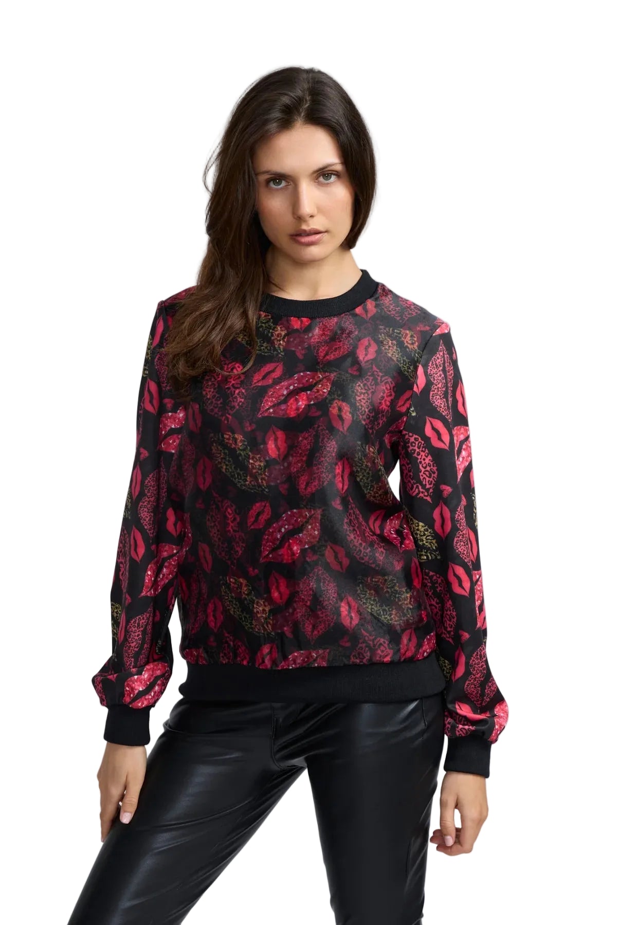 Lips Organza Sweatshirt