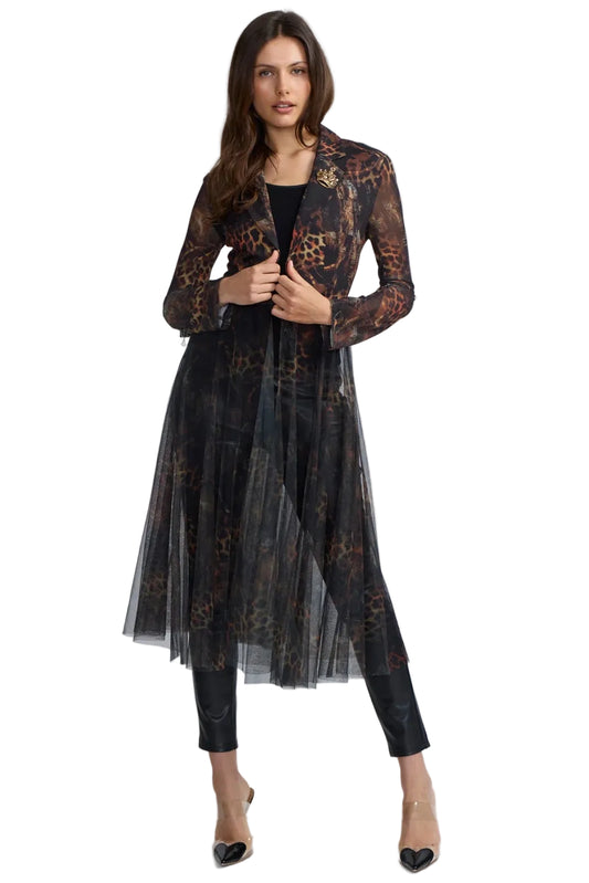Crop Jacket with Mesh Duster
