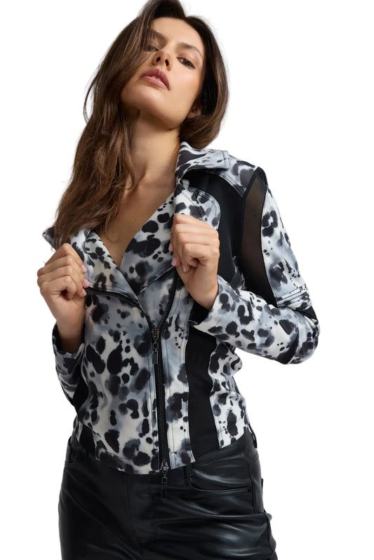 Ink Leopard Moto Jacket