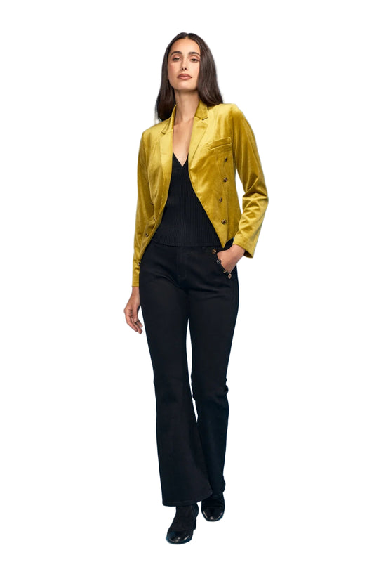 Short Corduroy Jacket with Buttons