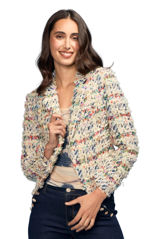 Confetti Boucle Open Jacket