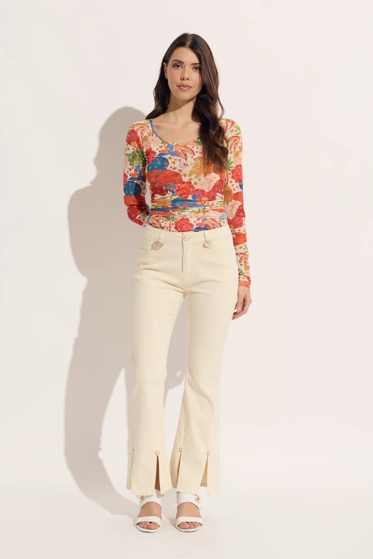 Crop Charm Pocket Carwash Bottom Jeans