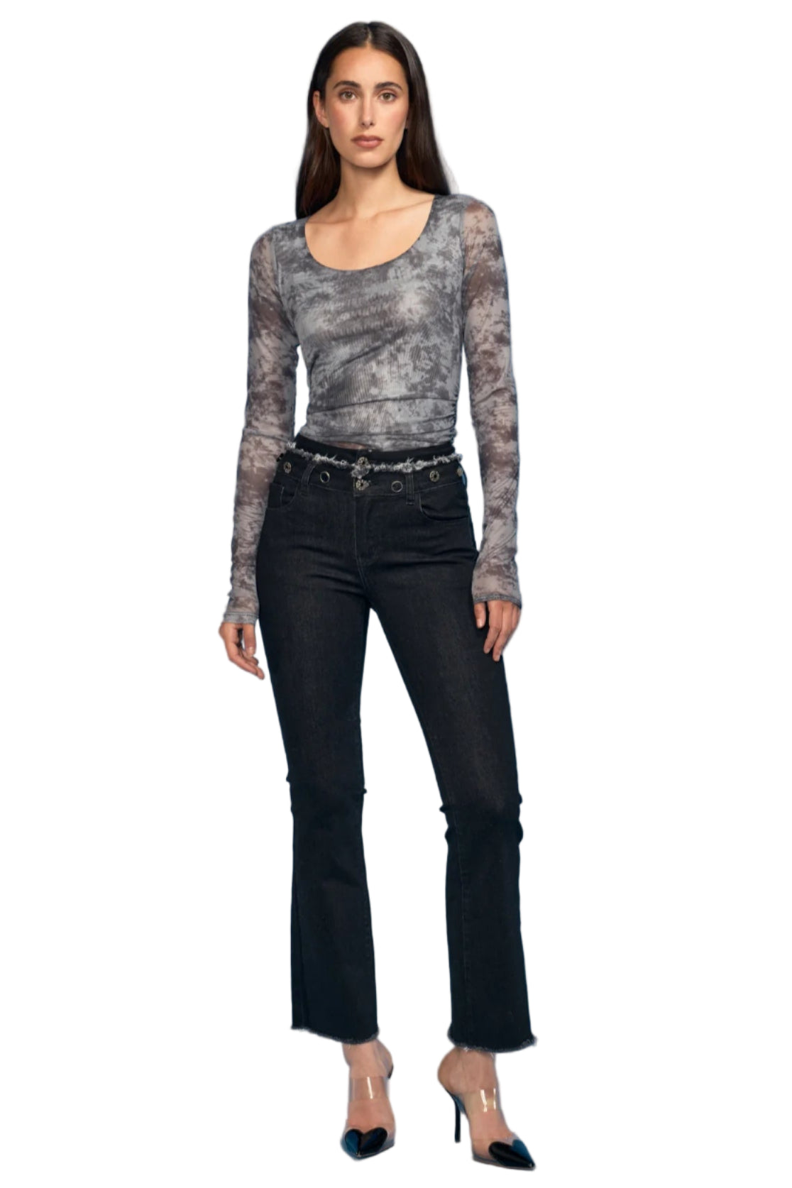 Double Waist Band Denim Jean