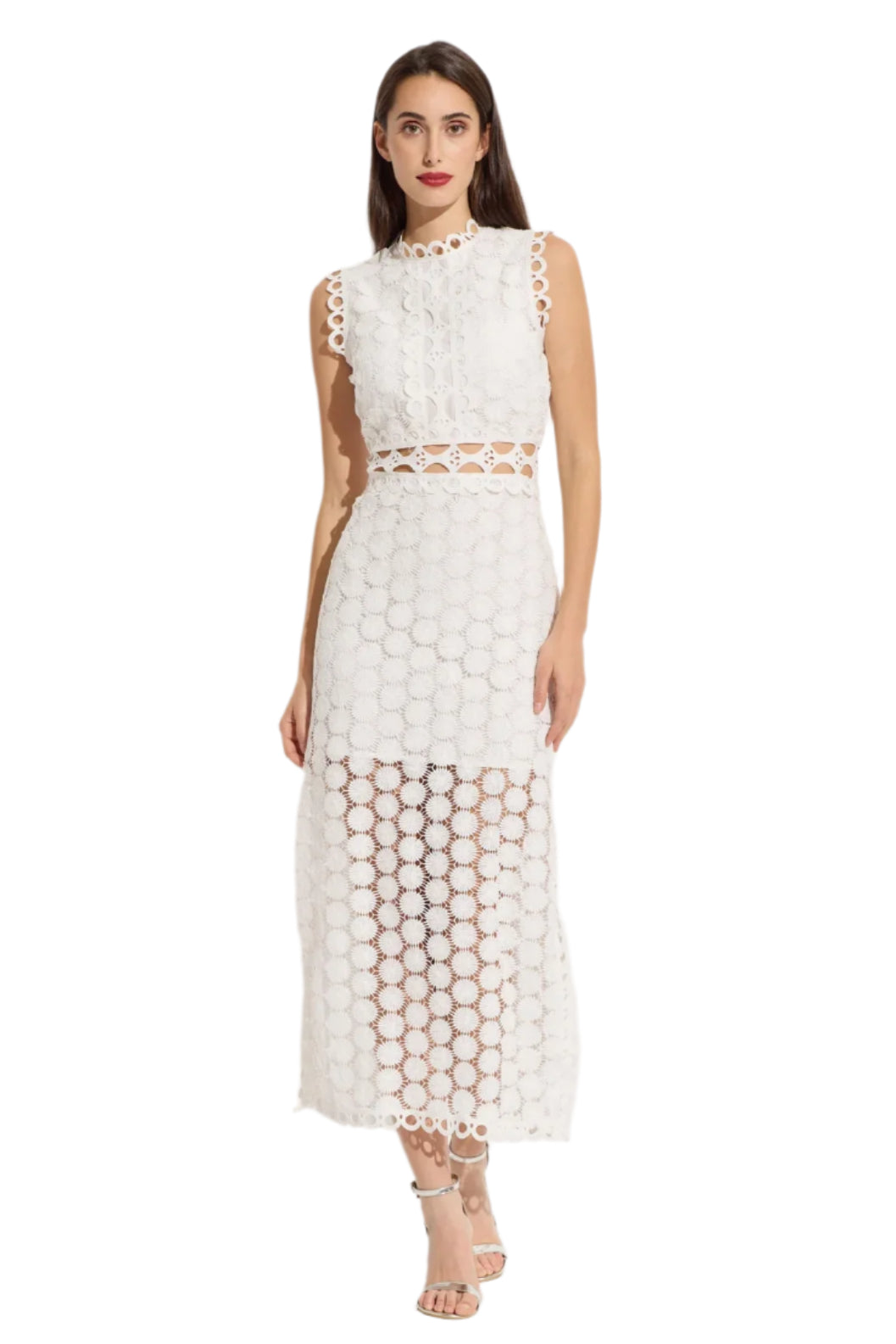 Circle Cut Out Eyelet Dress