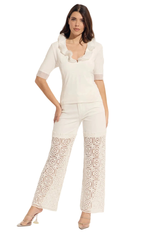 Square Crochet Combo Jeans