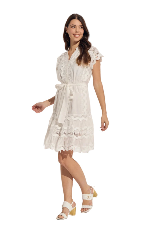 Vertical Wiggle Short Dress with Slip