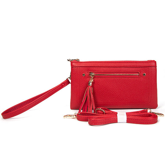 Folded Clutch with 2 Zippers