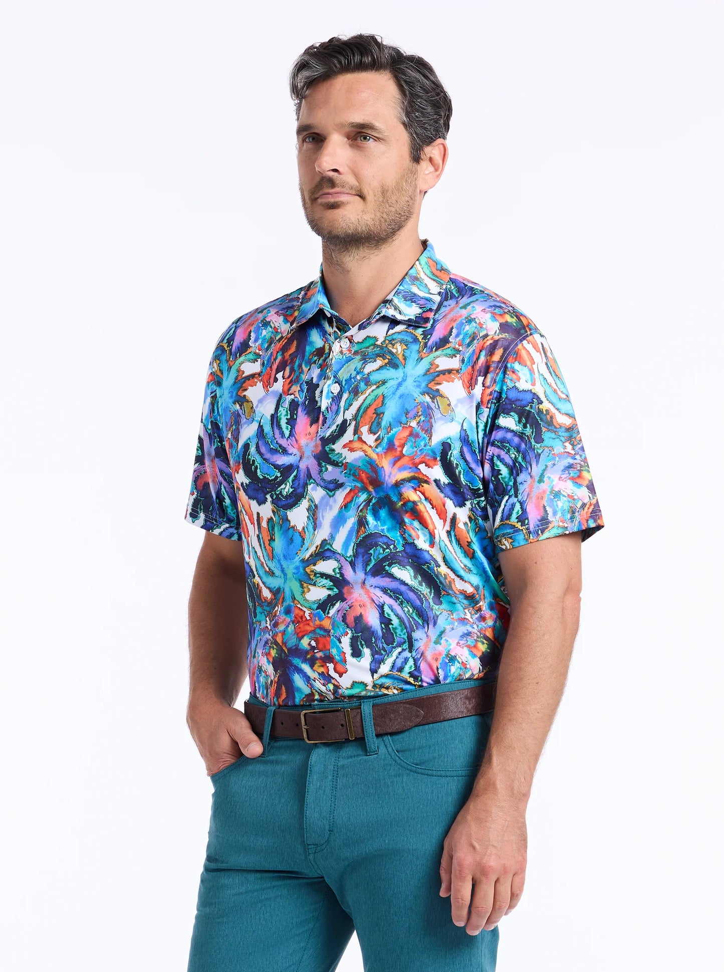 Electric Palms S/S Polo