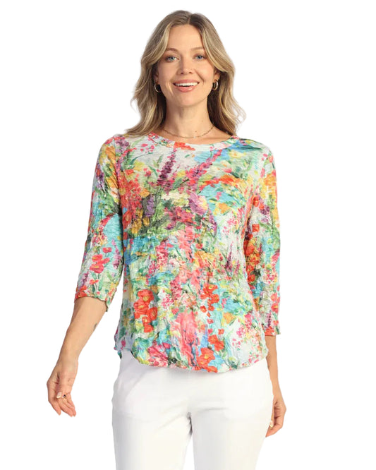 3/4 Slv Round Hem Top - Emilia