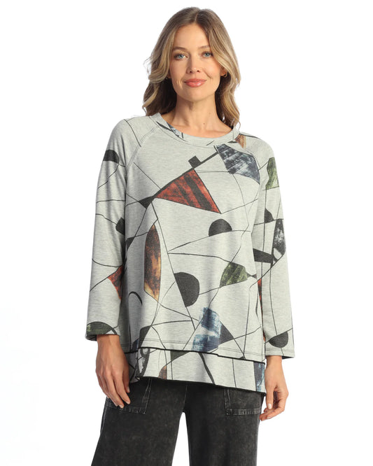 Fleece Raglan Sleeve Top - Curious