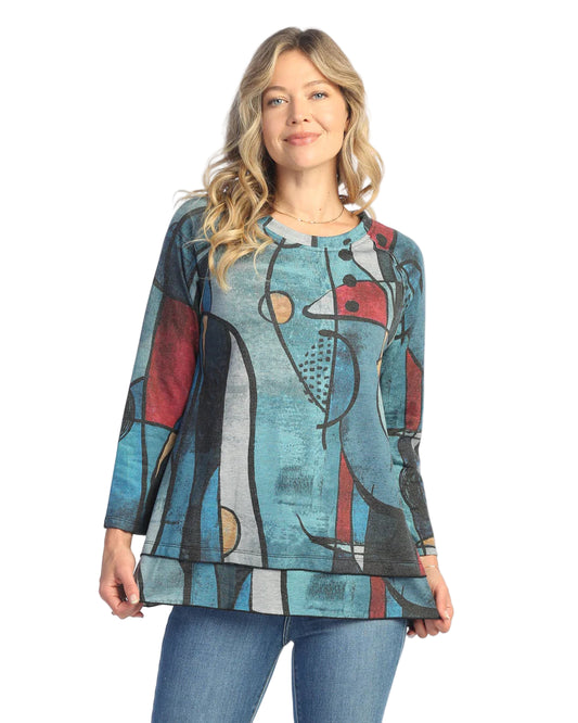 Fleece Raglan Sleeve Top - Granada