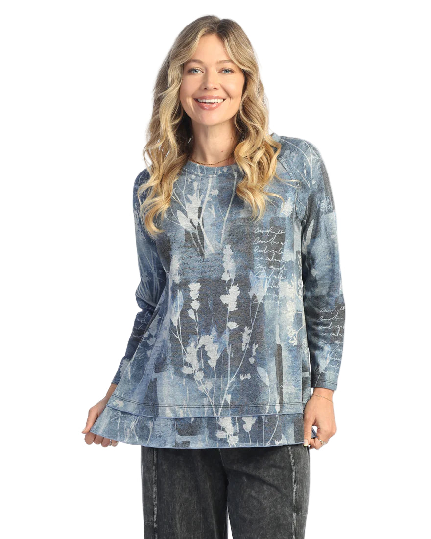 Fleece Raglan Sleeve Top - Mariposa