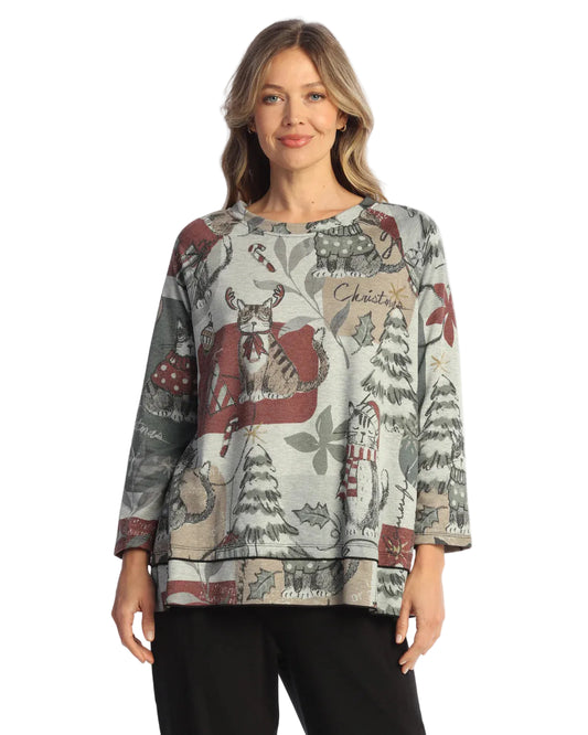 Fleece Raglan Sleeve Top - Starlight