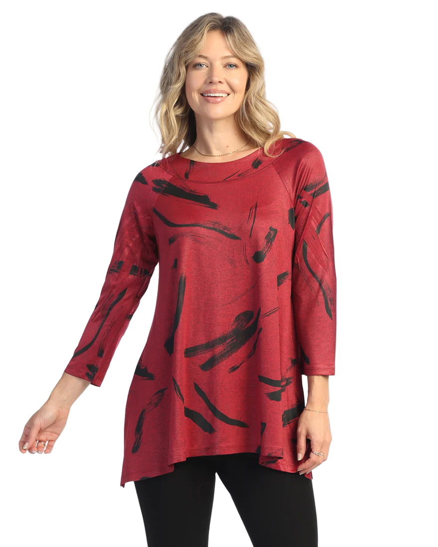 Slinky Like Knit Tunic Top - Ripples