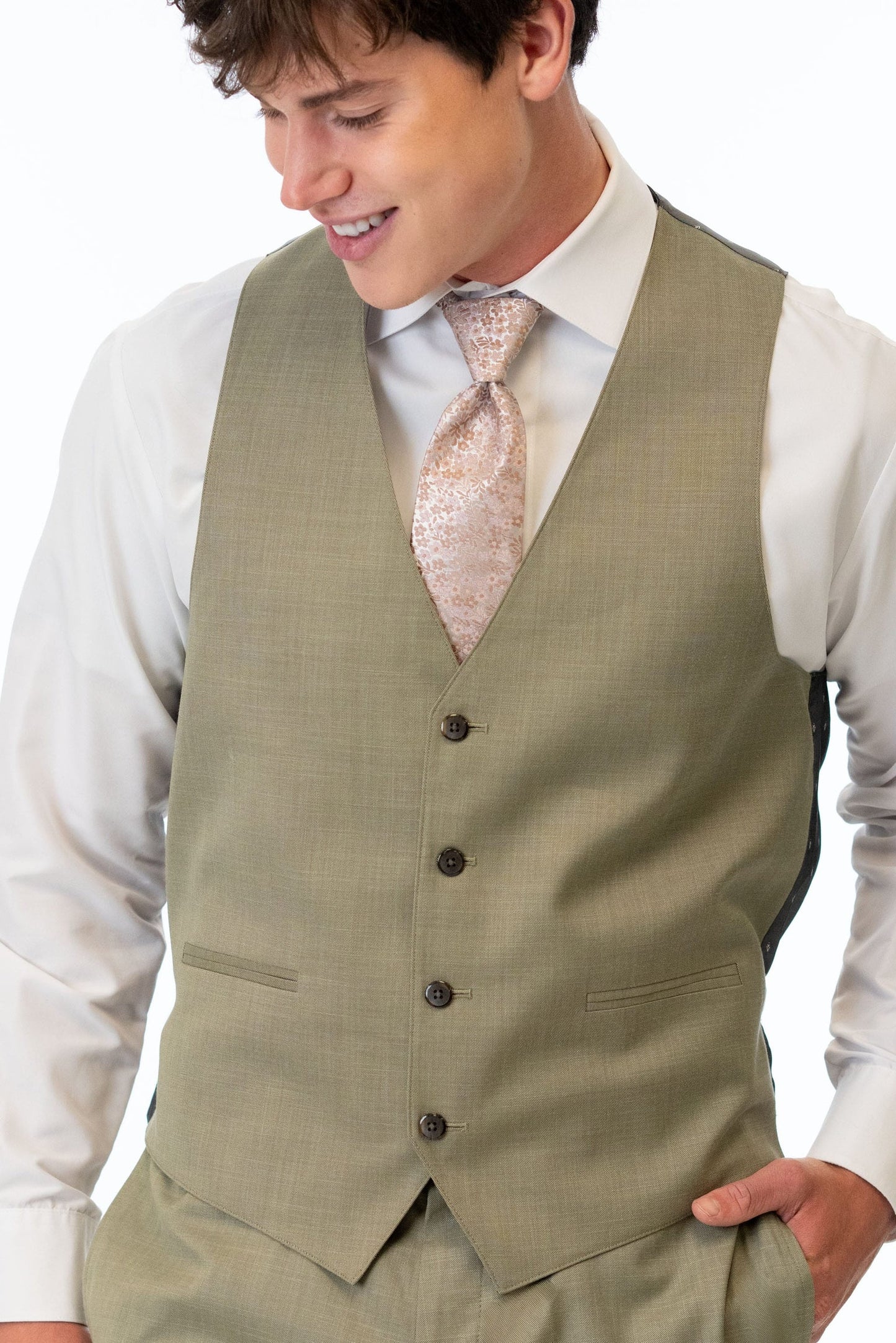 Sage Suit Vest by Couture 1910