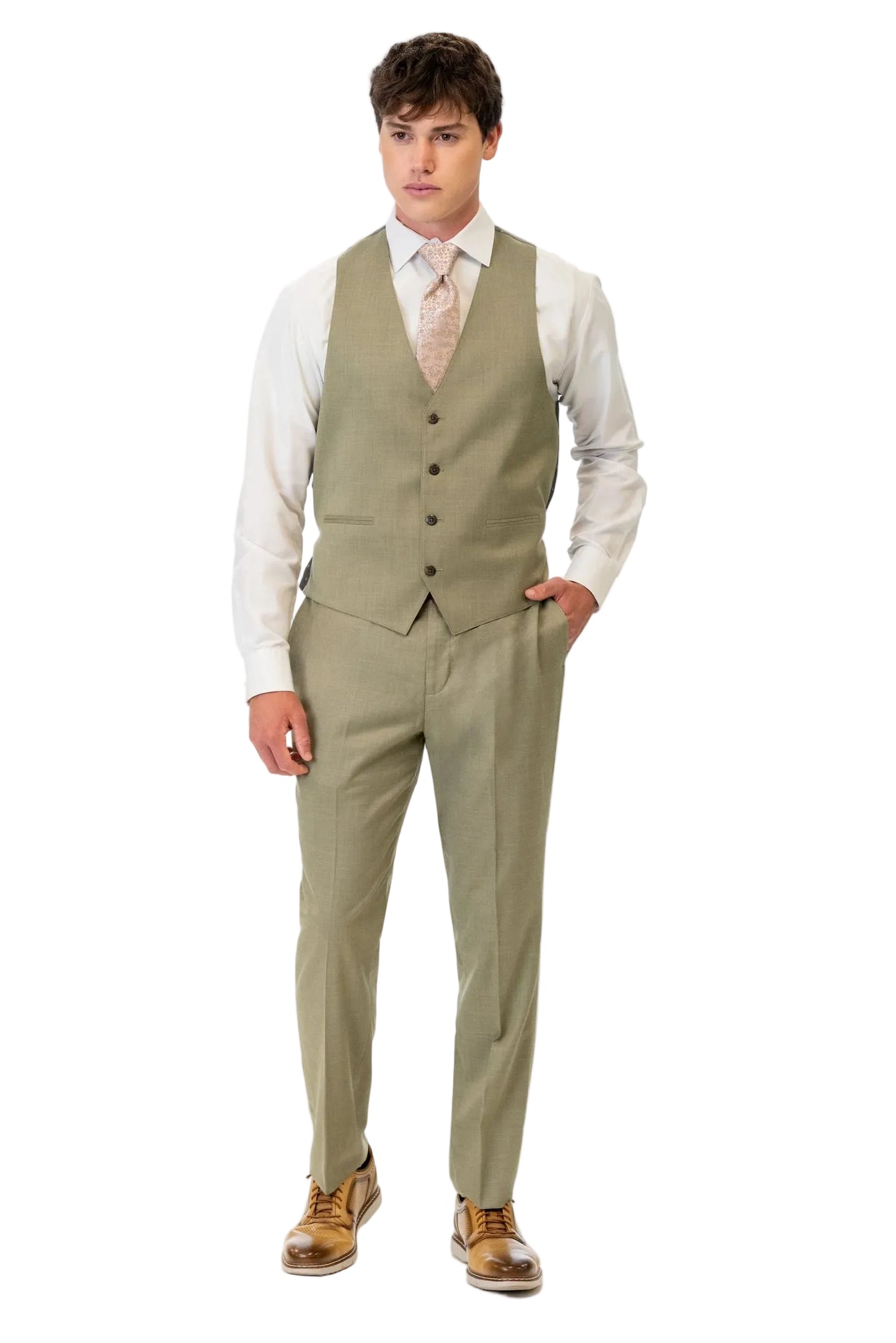 Sage Suit Vest by Couture 1910