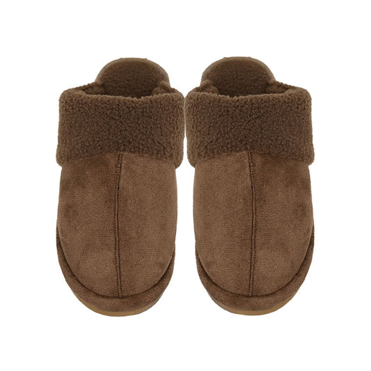 Faux Suede Sherpa Slippers