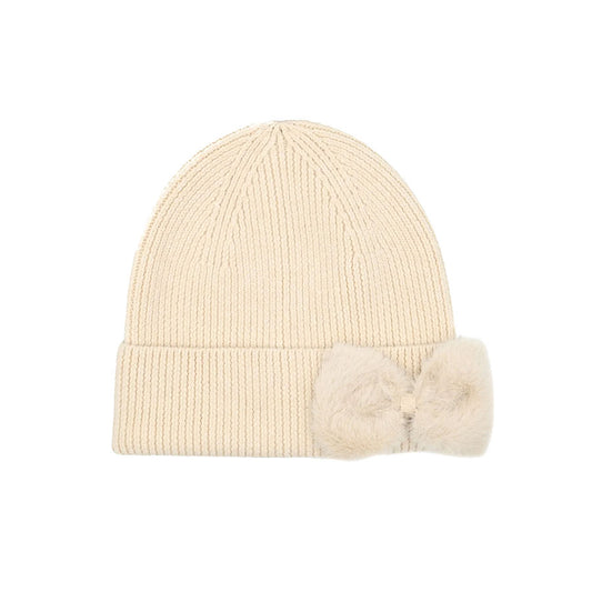 Beanie with Faux Fur Bow