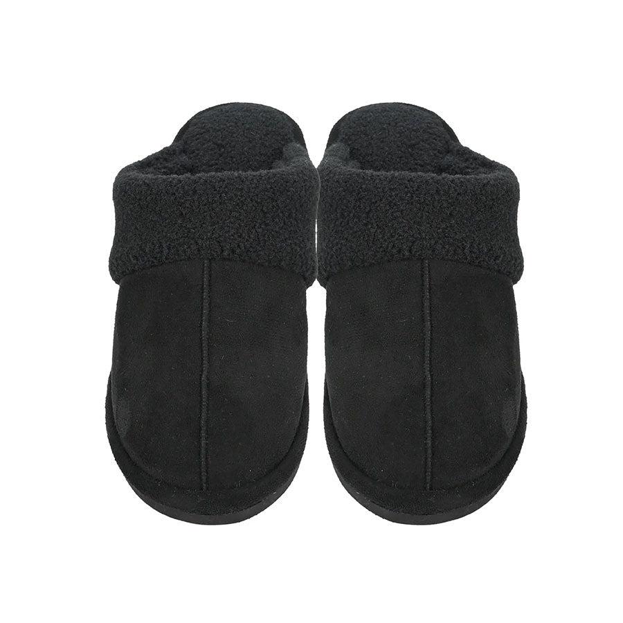 Faux Suede Sherpa Slippers