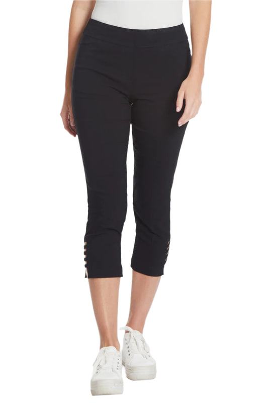 Pull-On Crop Pant w/Pockets & Strap Hem Vents