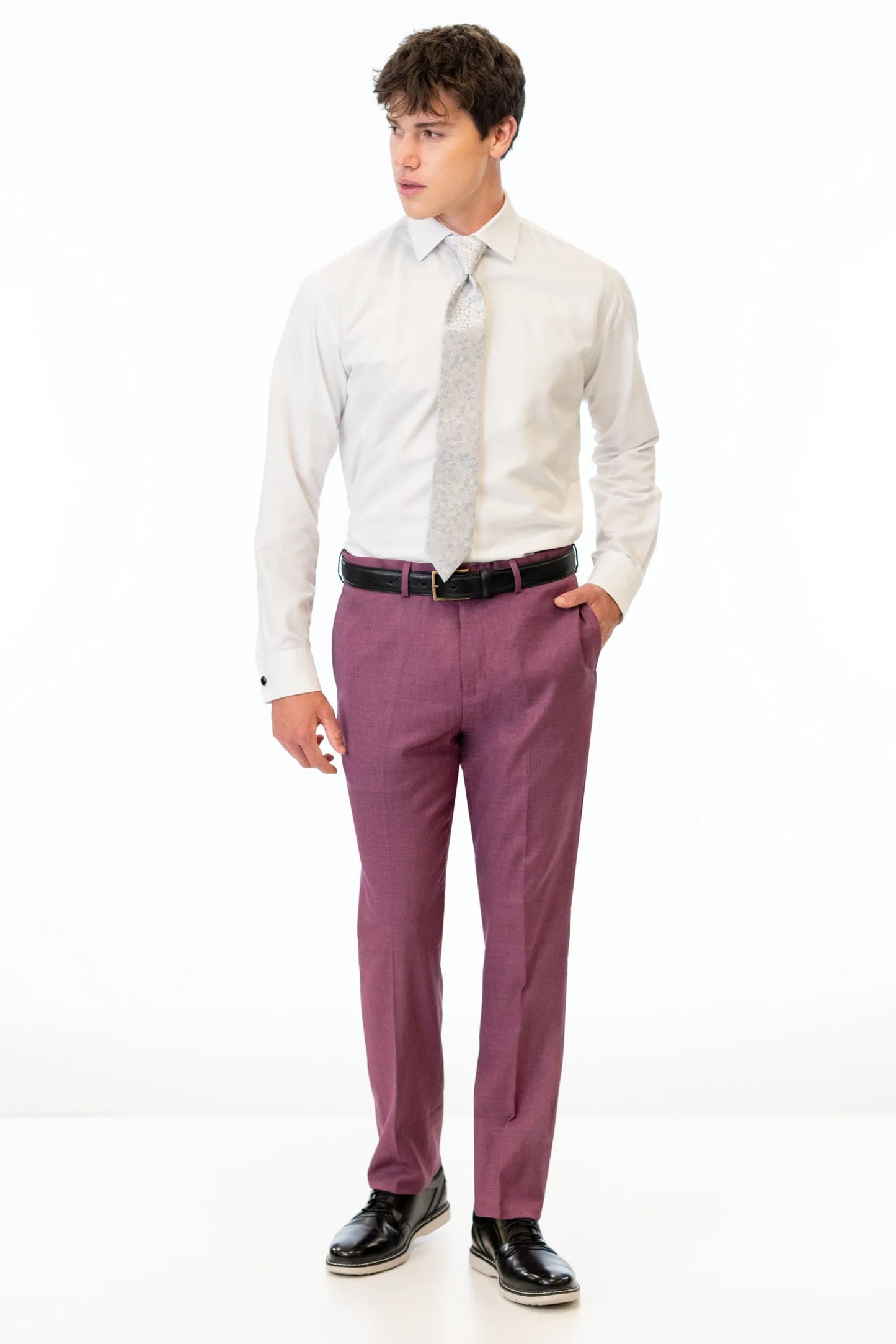 Violet Slim Fit Suit Pants by Couture 1910