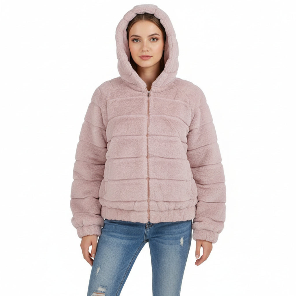 Faux Fur Hooded Jacket