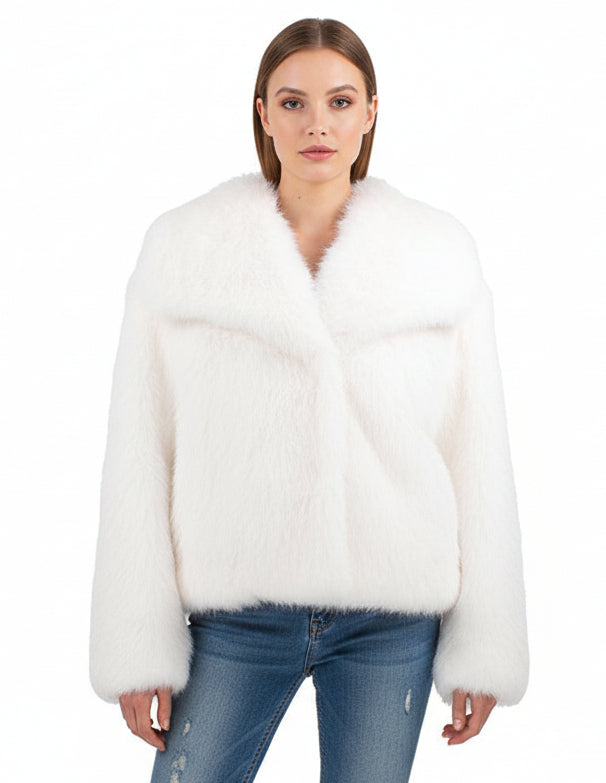 Big Collar Faux Fur Jacket