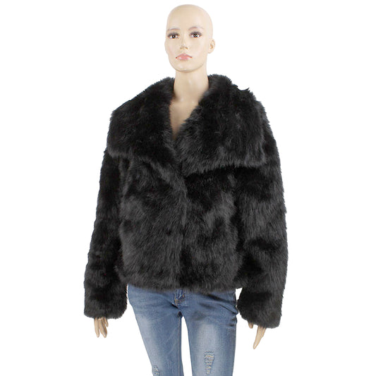 Big Collar Faux Fur Jacket